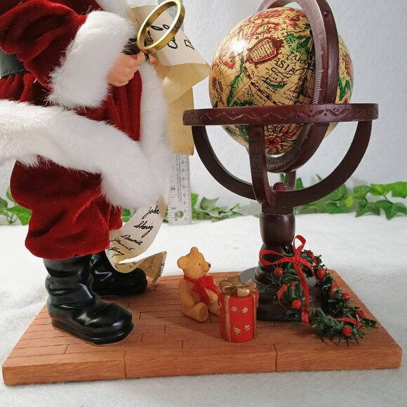 ECU: Santa Clause 12 inch Tall  Red & White Globe Christmas Decor - Picture 3 of 5